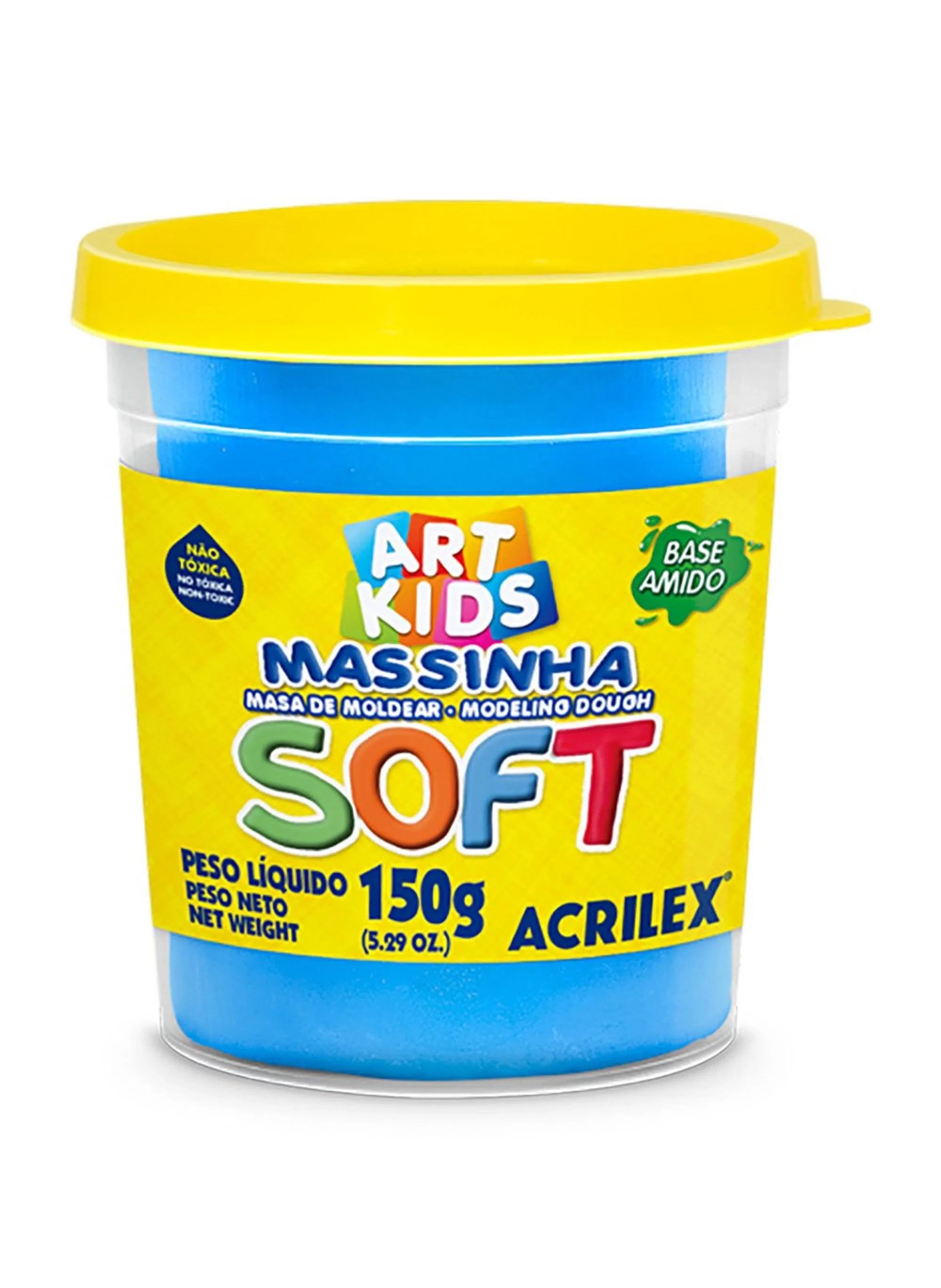 Massa para Modelar SOFT 150G.AZUL Bs.amido