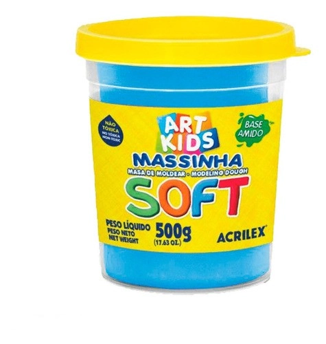 Massinha de Modelar - Art Kids - Soft - 500g - Azul - Acrilex