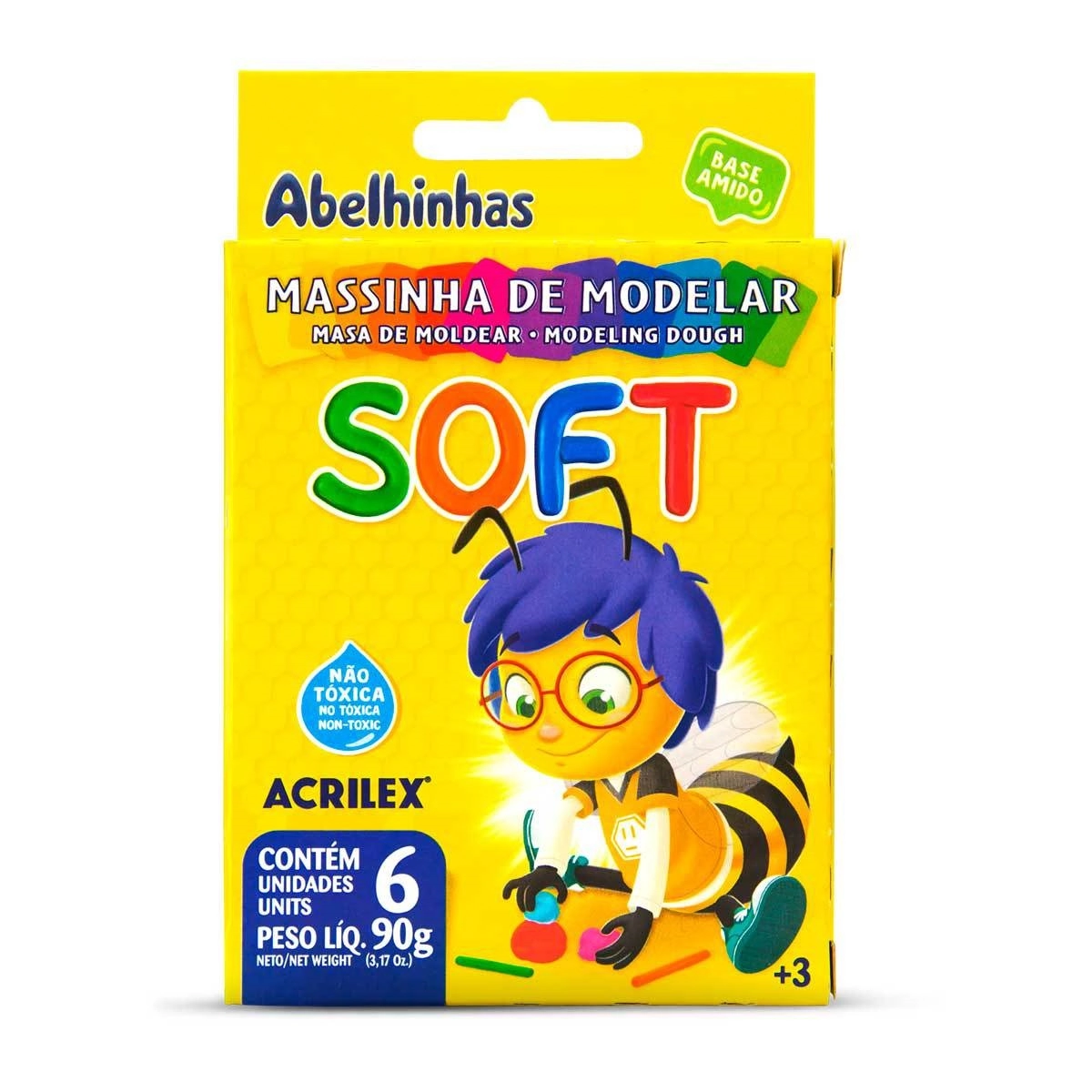 Massa de Modelar - Soft 90Gr - 6 Cores - Fosca - Acrilex ARCOM