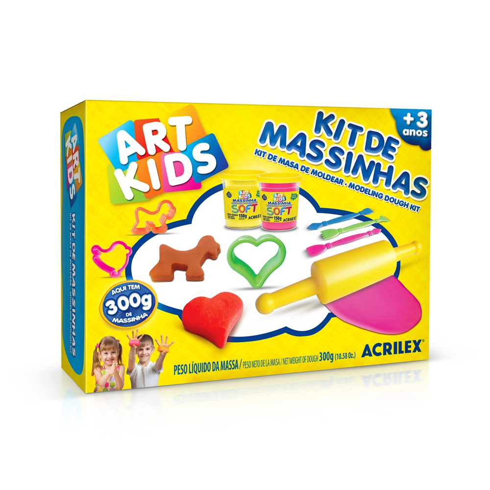 Massinha de Modelar Criativa Art Kids com Moldes ref 40003 Acrilex