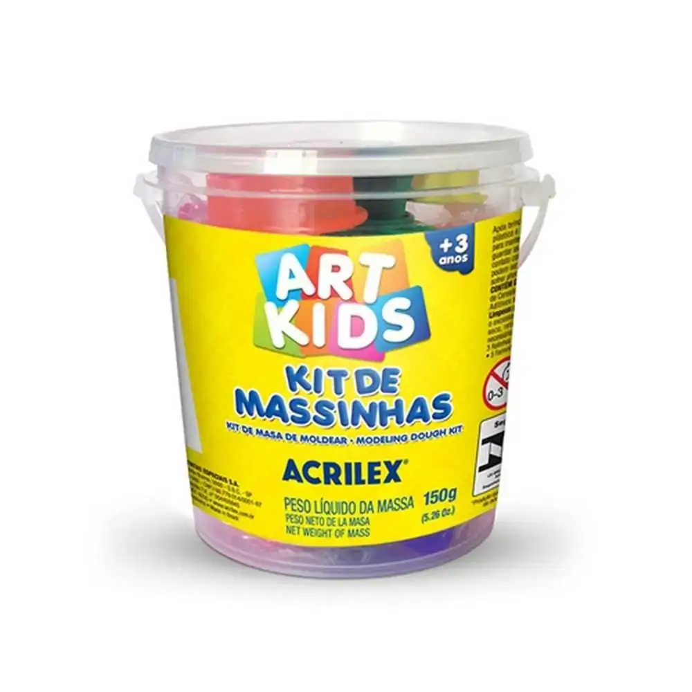 KIT MASSA DE MODELAR 150G E MOLDES ACRILEX