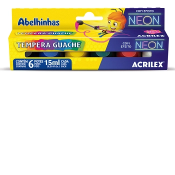 Tempera Guache Neon 6u 15ml