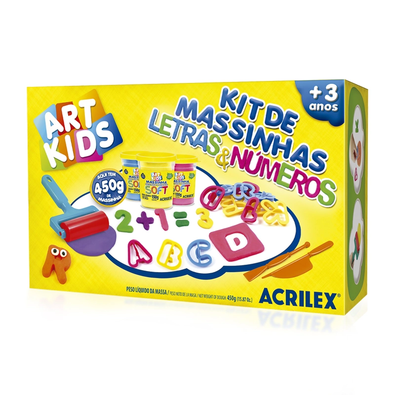 Massa P/ Modelar Criativa Art Kids Letras E Num 40046