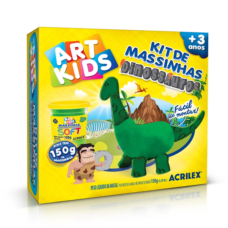 Massa P/ Modelar Art Kids Dinos Vde 72704
