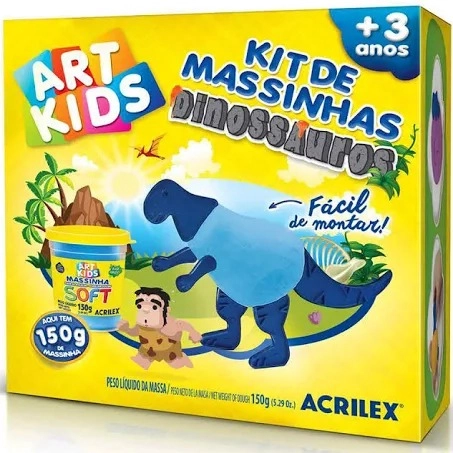Massa para Modelar Criativa ART KIDS Dinossauro 2 AZUL