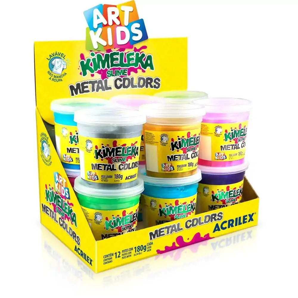 Slime Kimeleka Metalica 180g Sort. Cx.c/12 05832 Acrilex