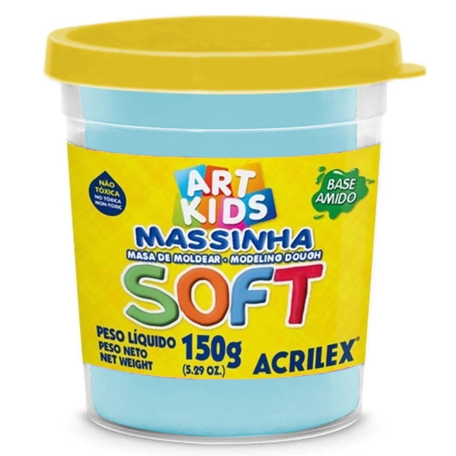 Massa Modelar Soft Art Kids 150g Azul Bebe