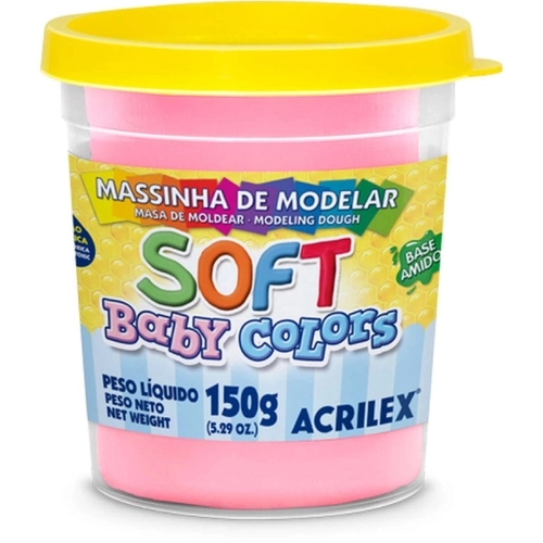 Massa De Modelar Soft 150g 73150813 Rosa Bebe Acrilex