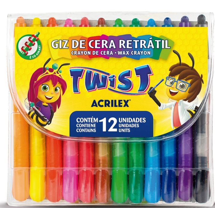 Giz De Cera Twist Retratil Acrilex