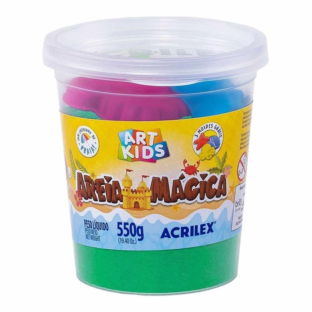 Areia Magica 550g Verde 059500101 Acrilex