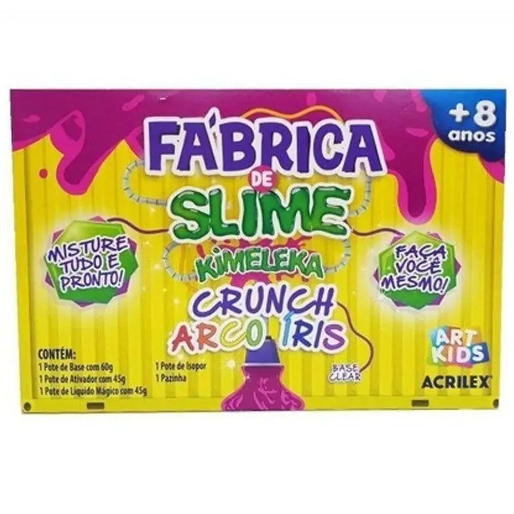 Fabrica de Slime Kimeleka Crunch Arco Iris Acrilex Artkids