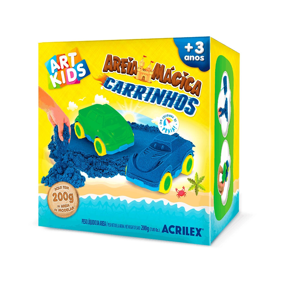 Massa Areia Carrinhos Acrilex 20gg