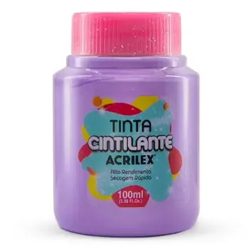 Tinta Cintilante 100ml Lilas Acrilex