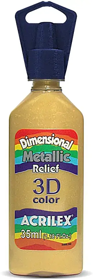 Tinta Relevo Metalica Ouro 532 Acrilex