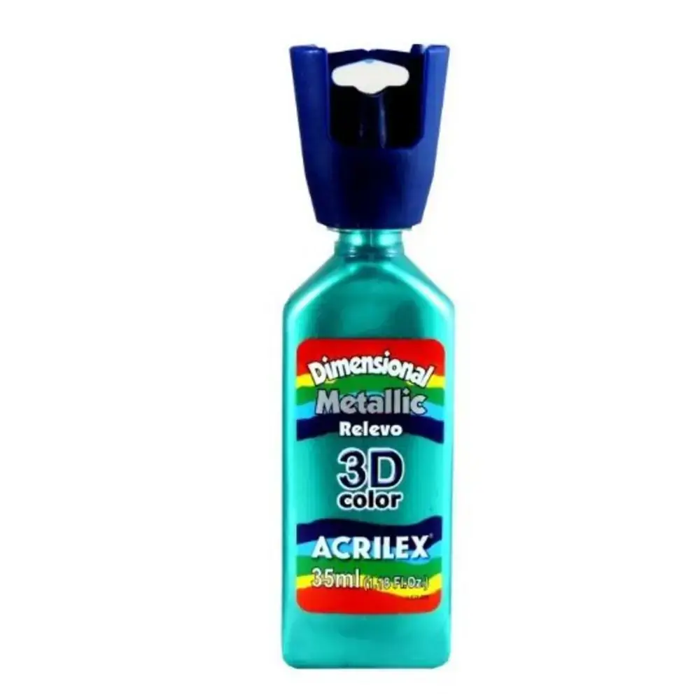 Tinta Relevo Metalica Verde 535m Acrilex