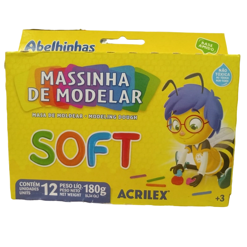 Massa Modelar Soft Acrilex C/12