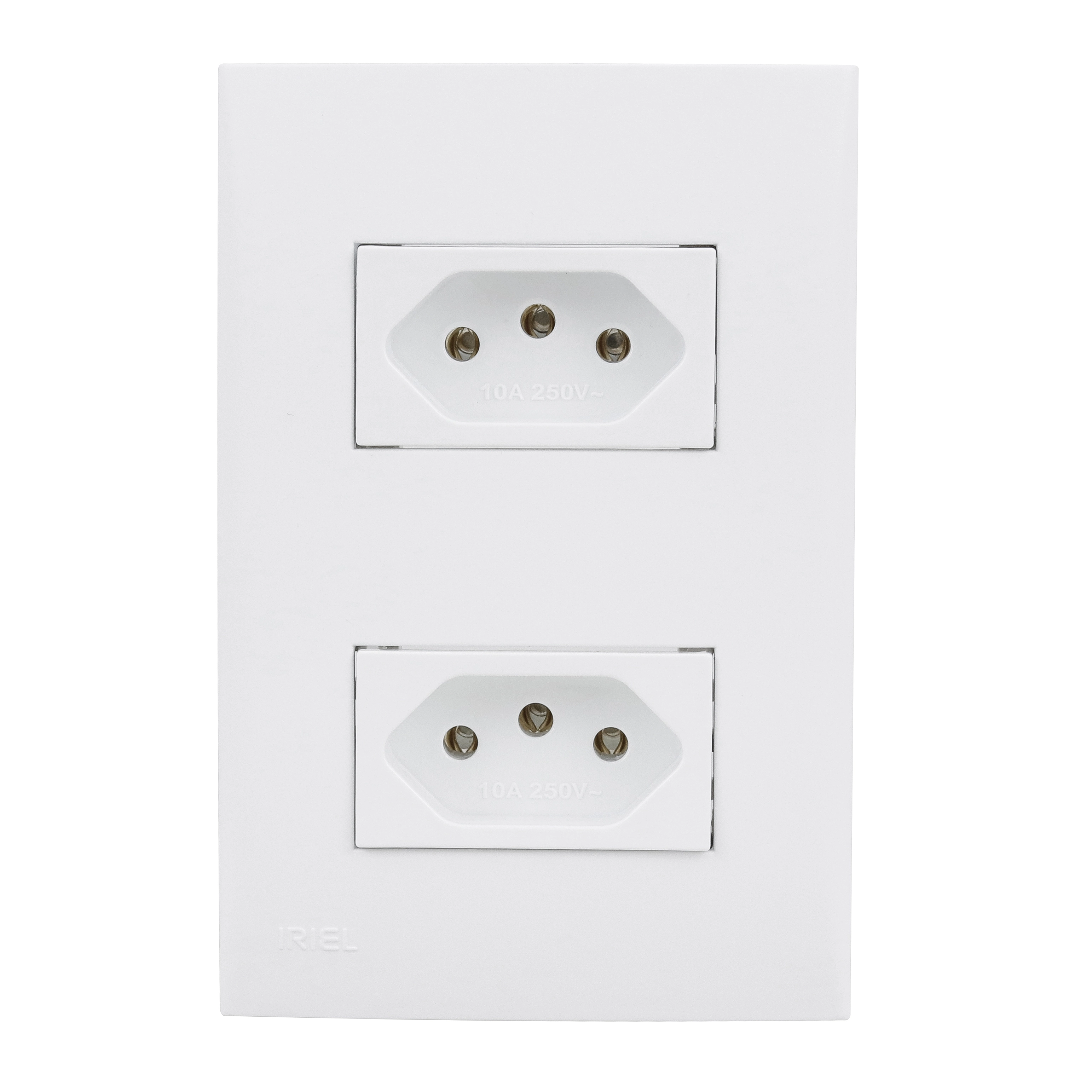 Conjunto de Tomada Energia Dupla 2+T 10A Branco Impéria Iriel