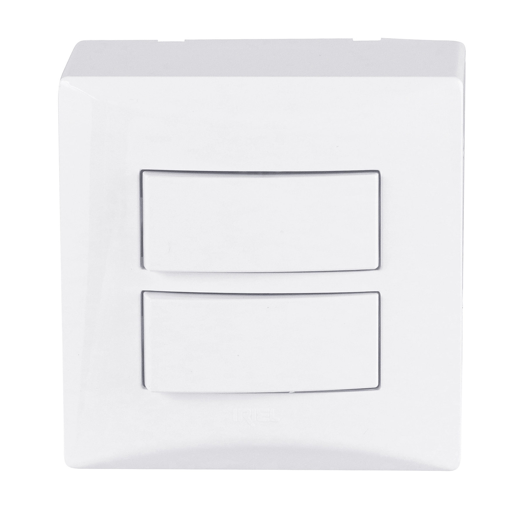 Conjunto de Interruptor Duplo Simples Sistema Brava Iriel