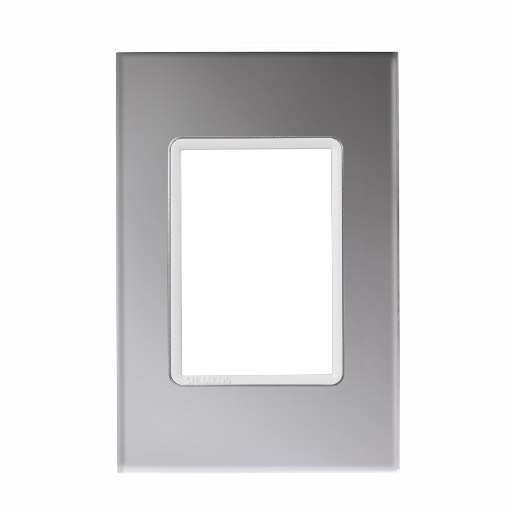 Placa sem suporte 4x2 3Módulos Acrílico Espelhado Delta mondo Acrylic Siemens