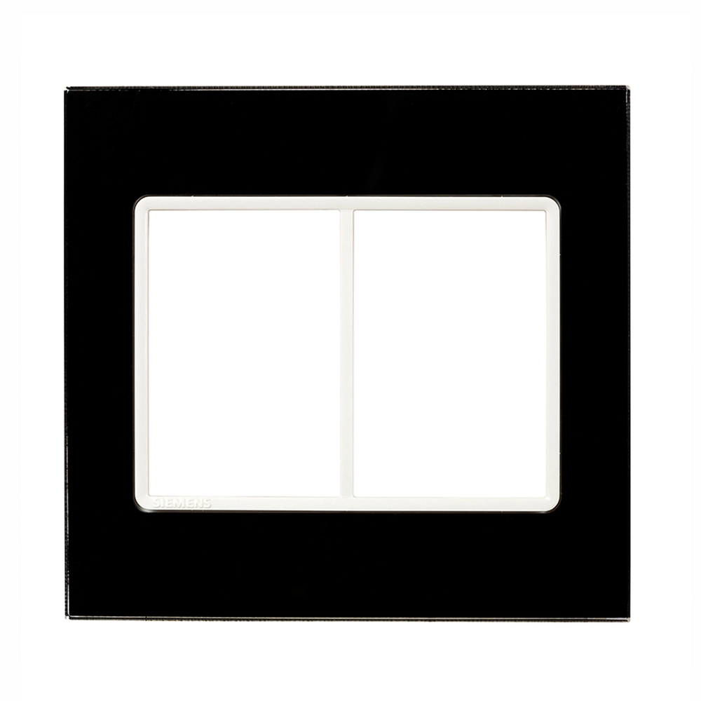 Placa sem suporte 4x4 6Módulos Acrílico Preto Delta mondo Acrylic Siemens