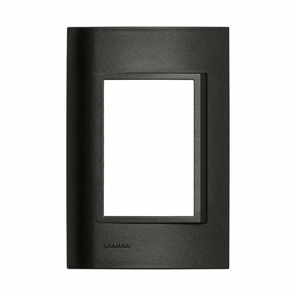 Placa sem suporte 4x2 3Módulos Vivace Carbono Siemens