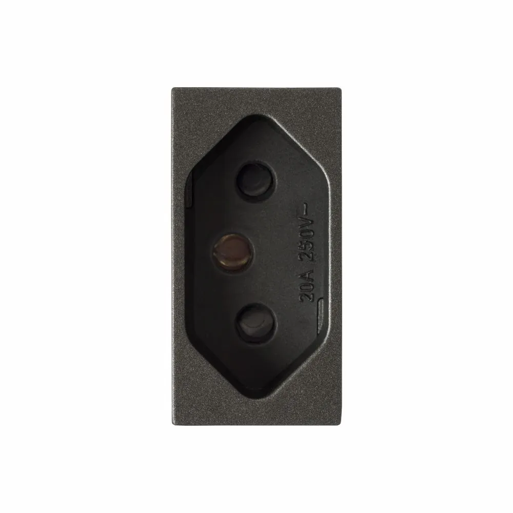 Módulo de Tomada 2P+T Nbr 10A Vivace Carbono Siemens