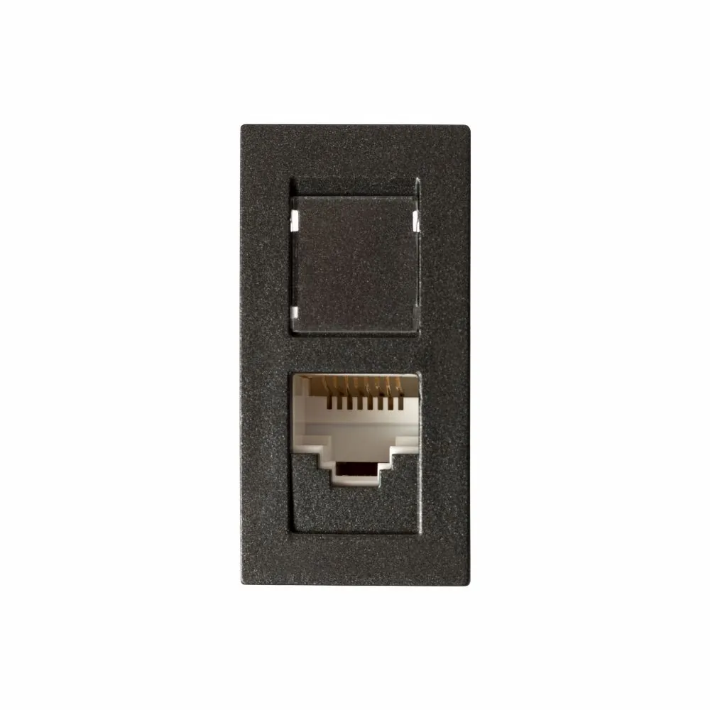 Módulo de Tomada Inferior RJ45 Cat5E Vivace Carbono Siemens