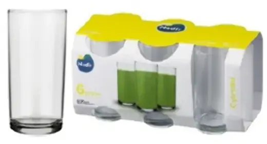 Conjunto com 6 Copos Long Drink Cylinder NADIR FIGUEIREDO 300ml