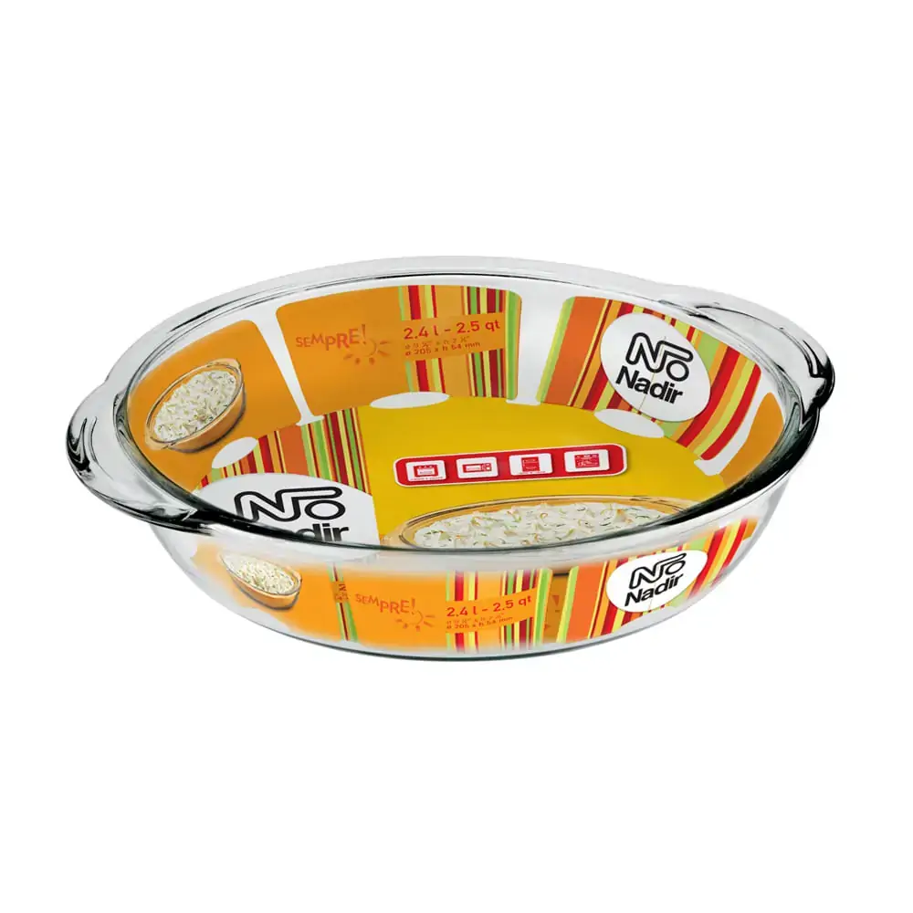 Assadeira Redonda Com Tampa Branca 2,4l Sempre