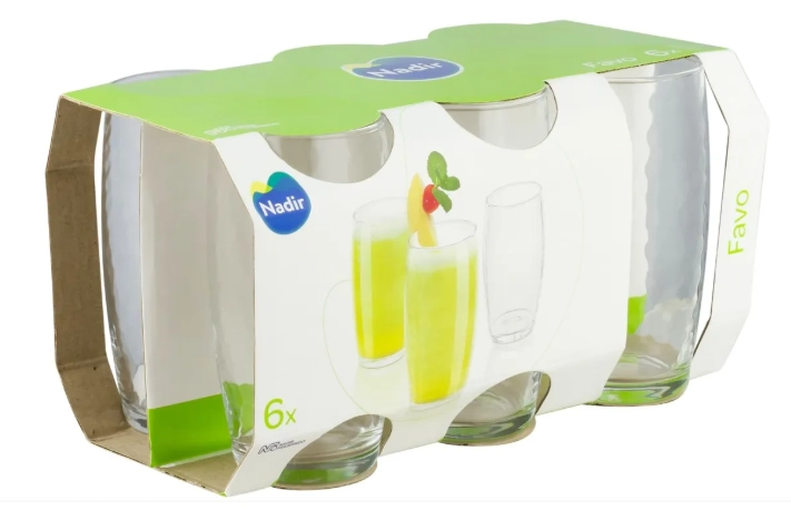 Jogo de Copos Favo Nadir 430ml com 6 peças