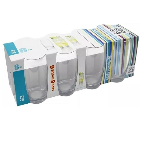 Conjunto Copo Vidro Long Drink Oca Nadir Leve 8 Pague 6 Unidades