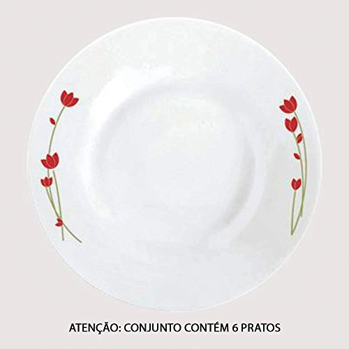 Prato Nadir Opaline 23cm Tulipa Fundo