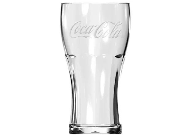 Copo Coca Cola Contour em Vidro Personalizado Cristal 470ml