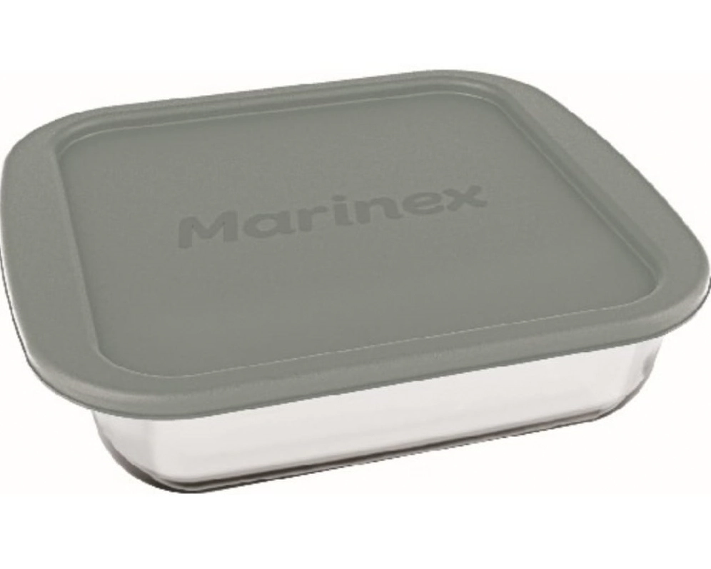 Assadeira Quadrado Com Tampa Plástica Marinex 1,8L - Cor Sortida
