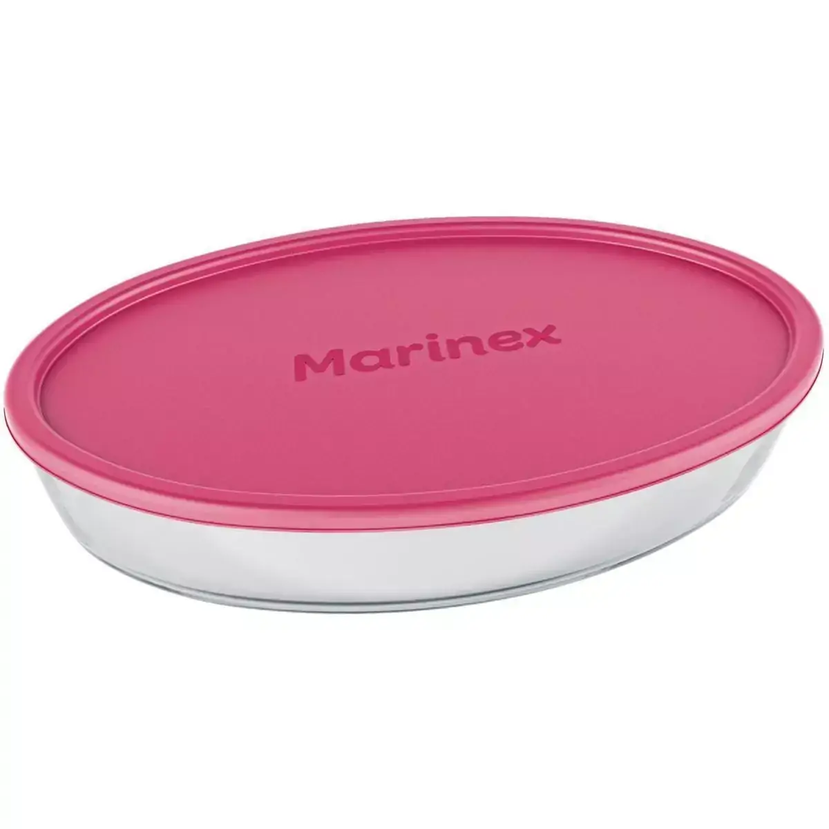 Assadeira De Vidro Oval Com Tampa De Cores Sortidas Marinex 2,4L Travessa Refratária