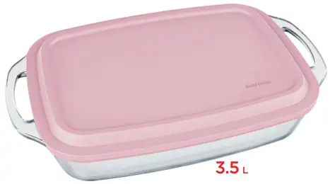 Assadeira Nadir Ret Gde Seletta 3,5lt Rosa
