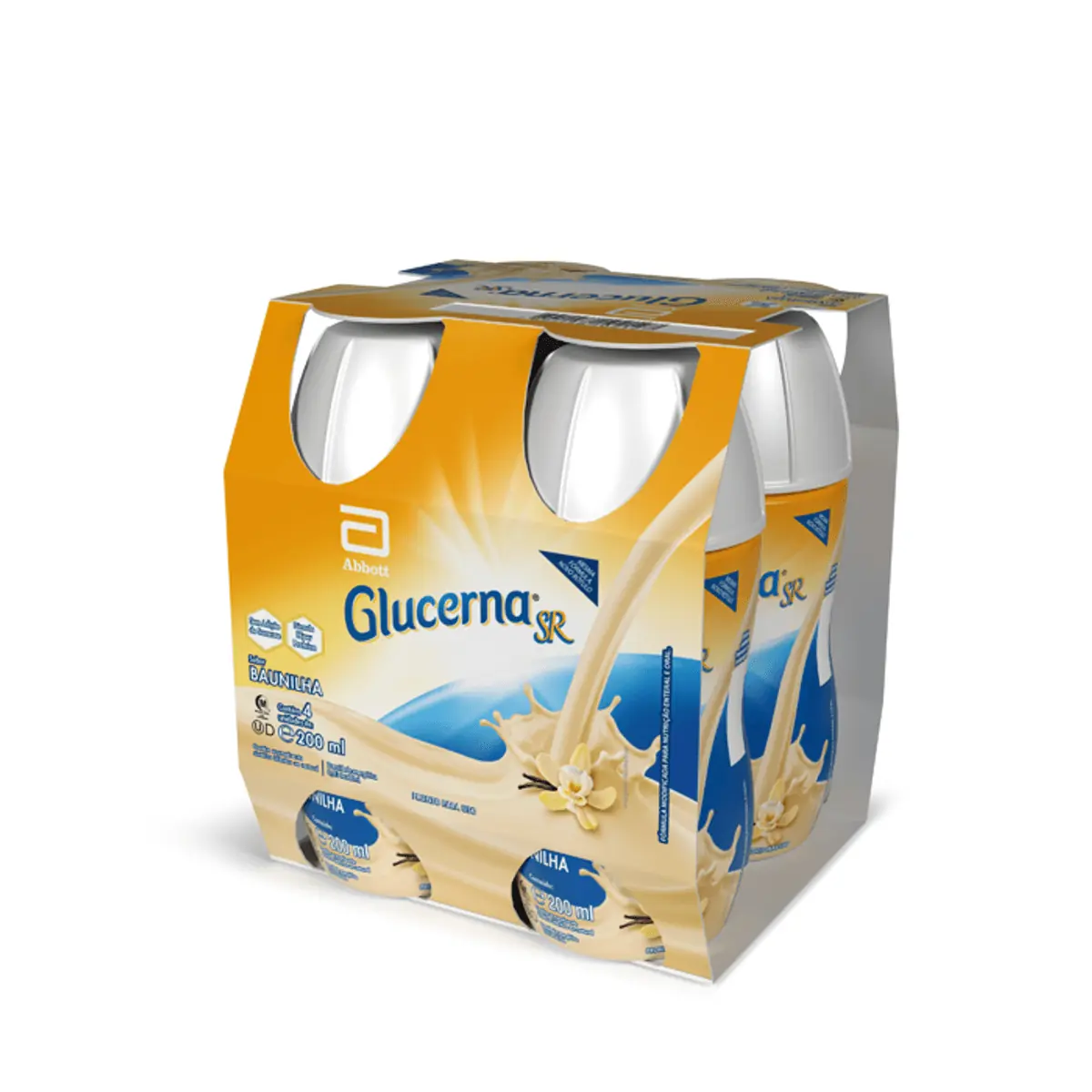 Suplemento Nutricional Glucerna SR Baunilha 200ml 4 Unidades