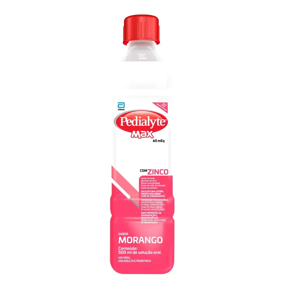 Pedialyte Max Morango 500ml