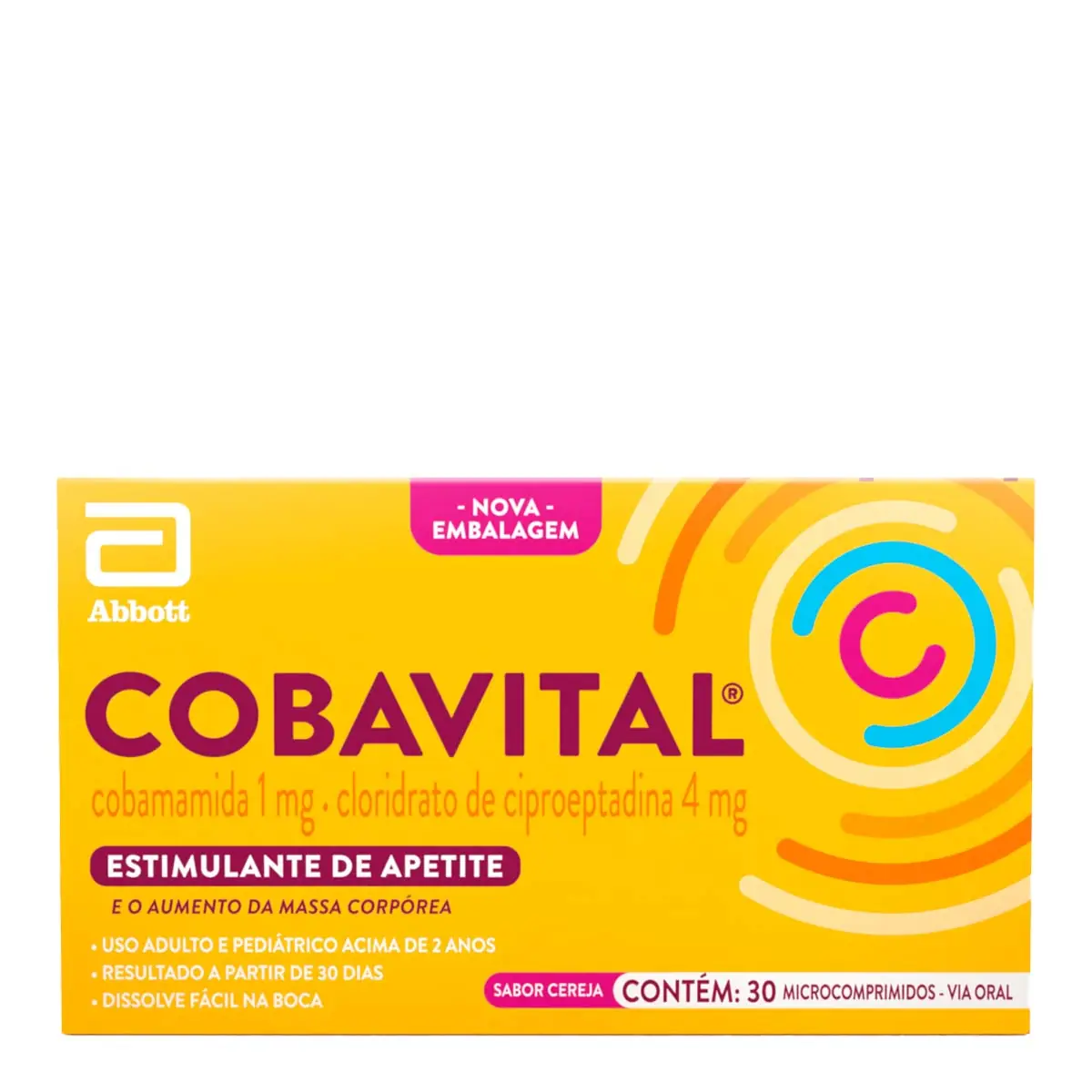 Cobavital 1mg Cereja Caixa 30 Microcomprimidos