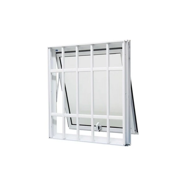Janela Maxim-ar Alumínio Branco 50x50x9,5 Com Grade Jap Perfecta Max