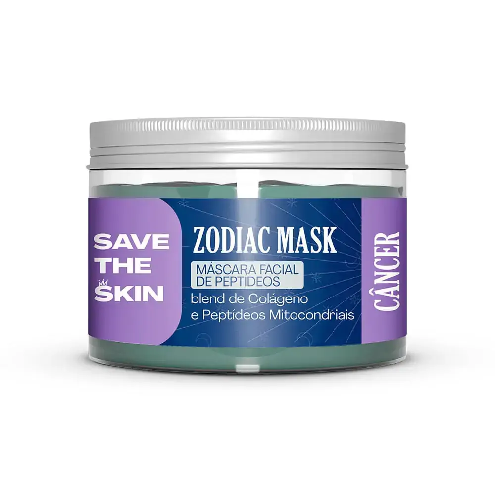 Máscara Facial Zodíaco Peptídeos Câncer - Save The Skin - Máscara Facial Zodíaco Peptídeos Câncer -