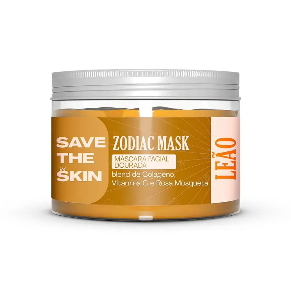 Máscara Facial Zodíaco Dourado Leão - Save The Skin