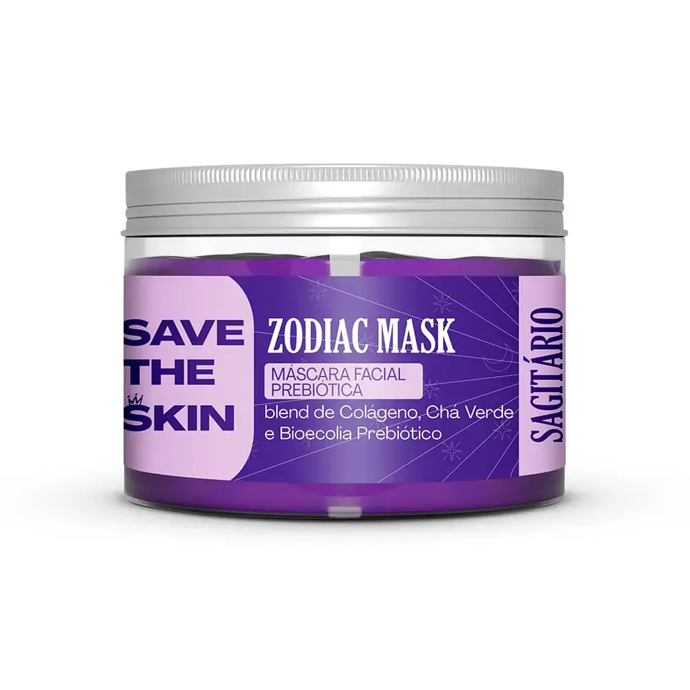 Máscara Facial Zodíaco Prebiótica Sagitário - Save The Skin - Máscara Facial Zodíaco Prebiótica Sagi