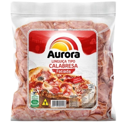 Ling Calabresa Aurora 1kg Fatiada