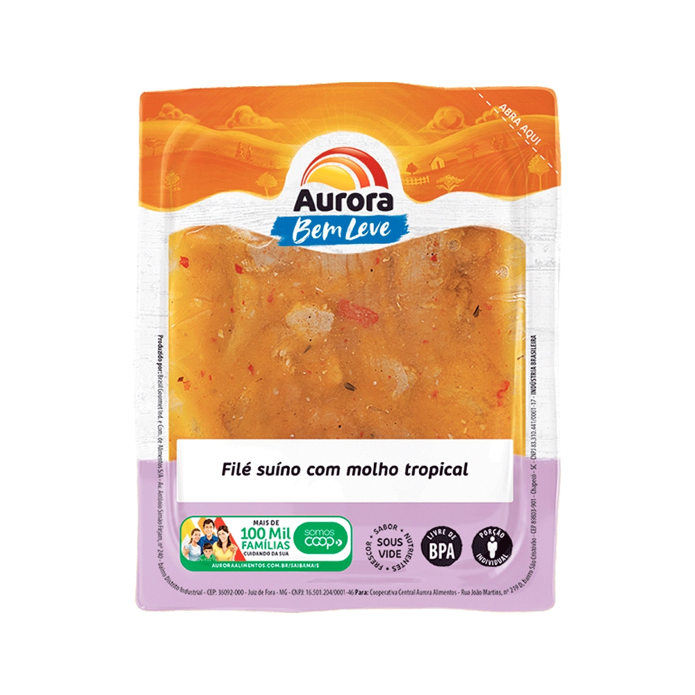 Filé Suino Com Molho Bem Leve Aurora 200g