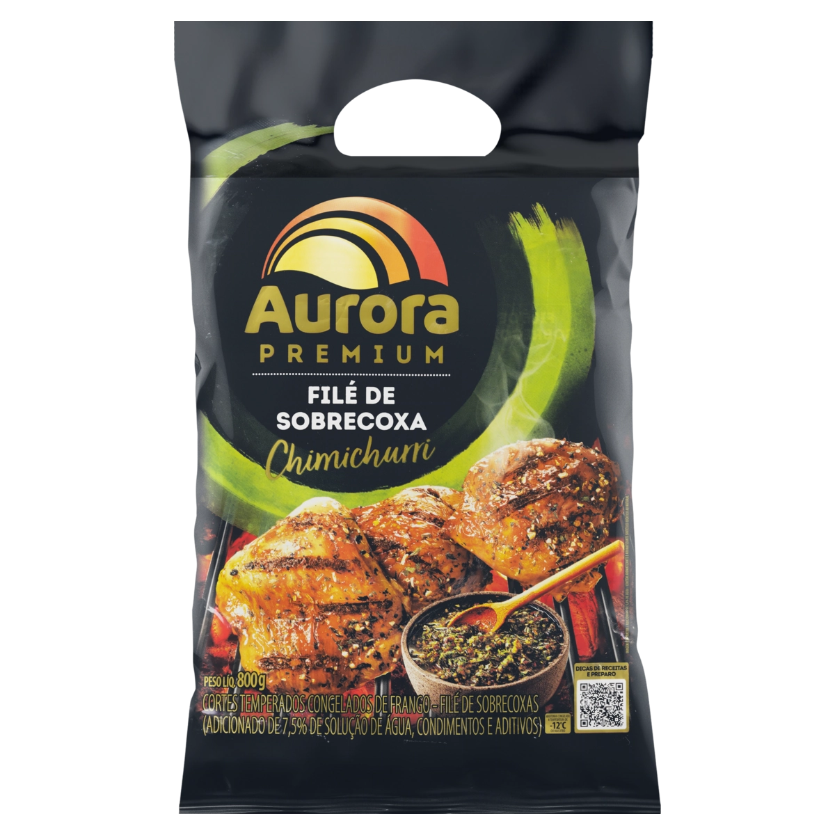 Cortes Frango Aurora Premium Sobrecoxa Chimichurri 800g