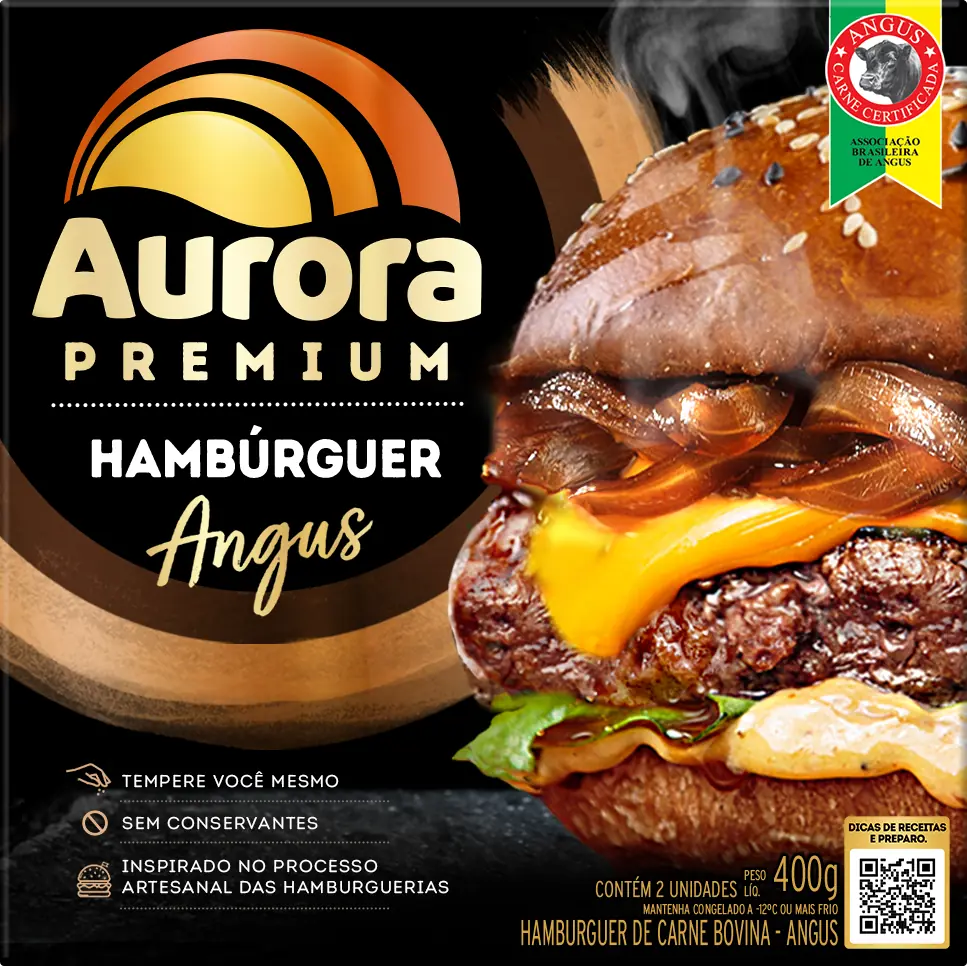 Hamburguer Angus Aurora 150g Premium