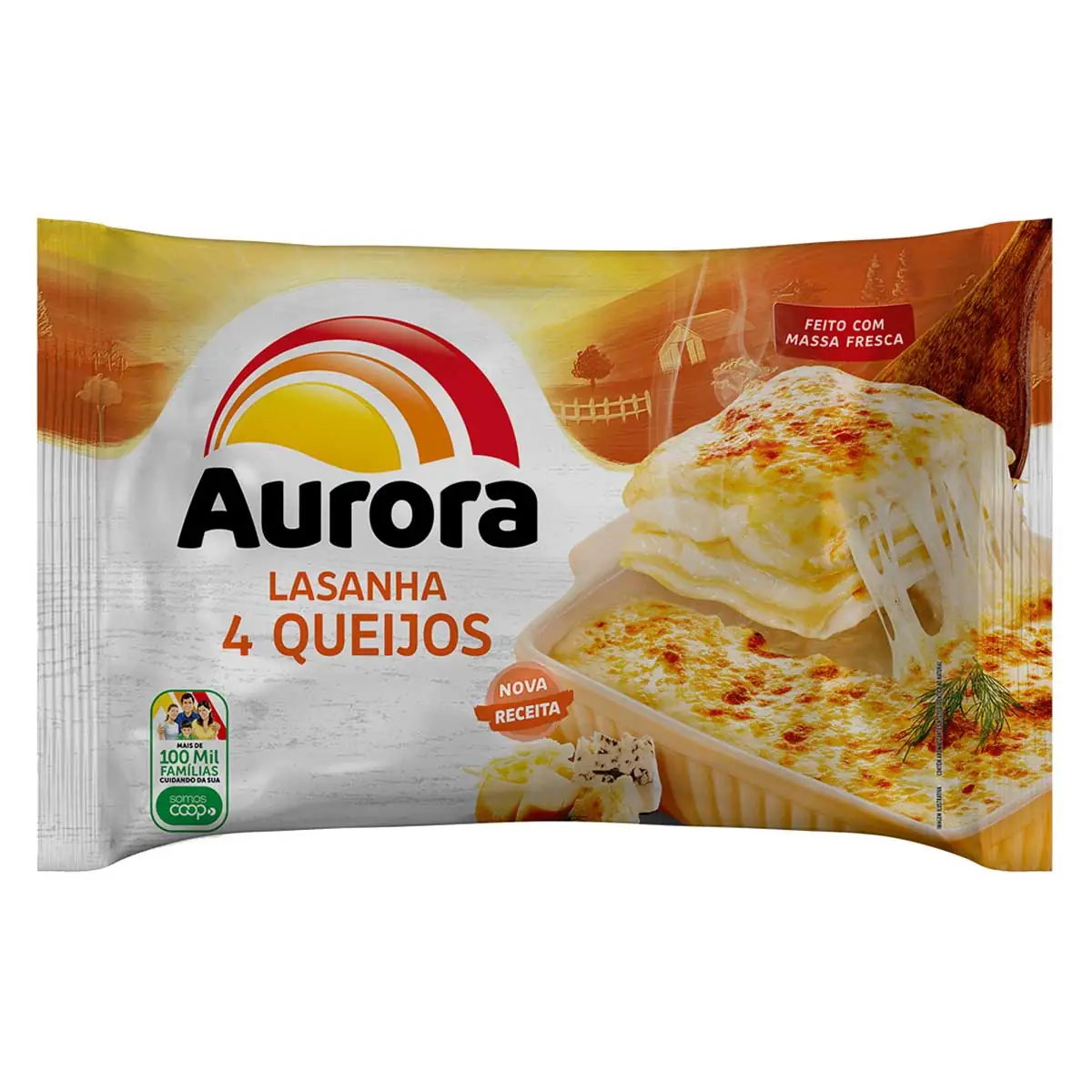 Lasanha Quatro Queijos Aurora 600 g