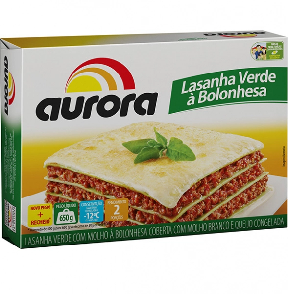 Lasanha Aurora Bolonhesa Verde