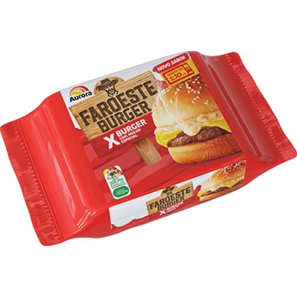 Sanduiche Aurora Faroeste X Burger C/molho Especial 145g